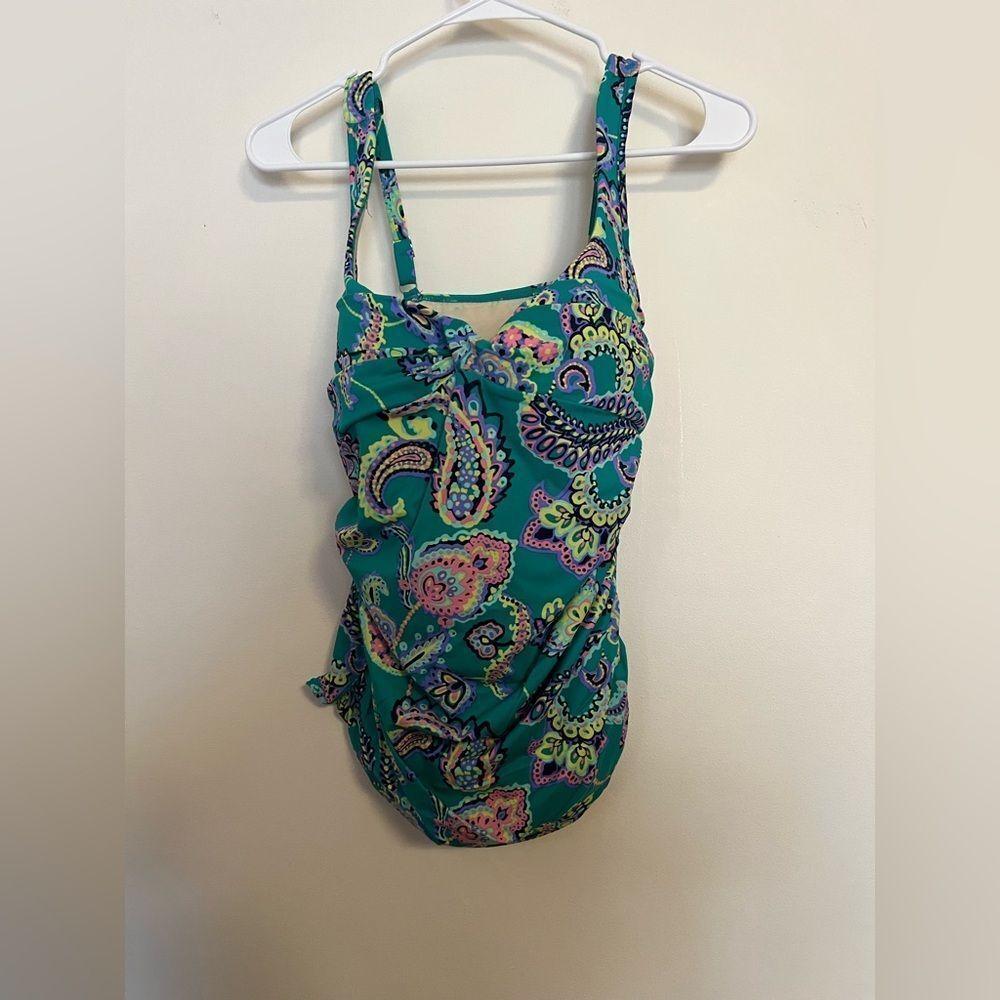 Talbots Paisley Print Swimsuit Top